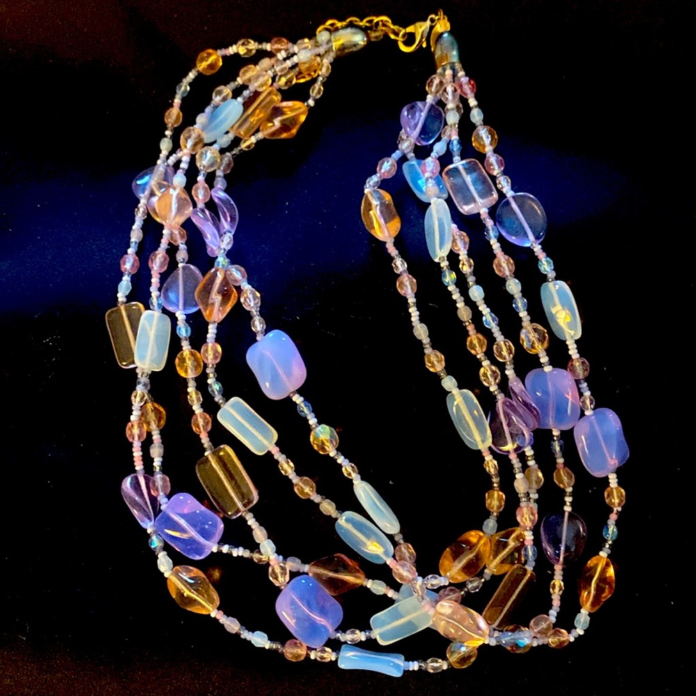 Joan Rivers 5 strand Czech Republic Glass Necklace